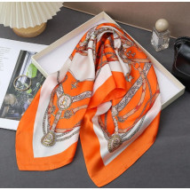 Oranžová vzorovaná šatka-306645-07