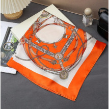 Oranžová vzorovaná šatka-306645-07