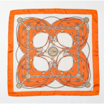 Oranžová vzorovaná šatka-306645-07