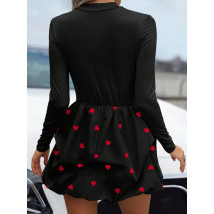 Čierne puffy šaty na srdiečka-314294-02