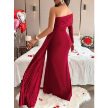 Bordové dlhé spoločenské šaty-314251-03