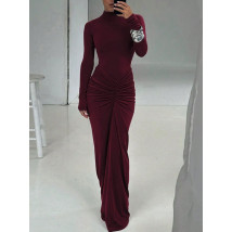 Bordové elegantné šaty-314327-012