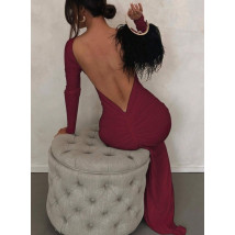 Bordové elegantné šaty-314332-014