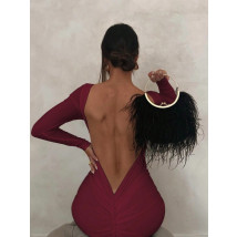Bordové elegantné šaty-314332-014