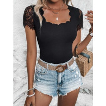 Čierny top s čipkou-302055-01