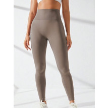 Hnedé PUSH-UP legíny s vysokým pásom-298574-02