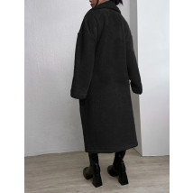 Čierny tenký TEDDY kabát-279595-08