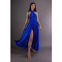 Modré dlhé saténové šaty-267335-05