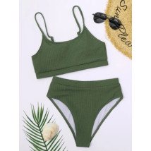 Olivovo-zelené dvojdielne plavky-282961-029