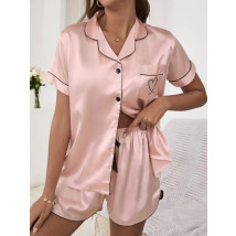 Ružové saténové pyžamo-281378-03