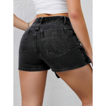 Čierne rifľové kraťasy-302077-06