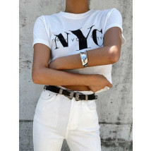 Biele krátke tričko NYC-285364-05