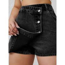 Čierne rifľové kraťasy-302077-06