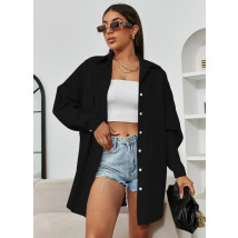 Čierna predĺžená oversize košeľa-279791-01