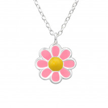 Detský strieborný náhrdelník kvetinka-211773-01