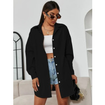 Čierna predĺžená oversize košeľa-279791-01