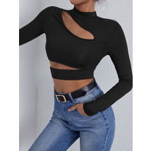 Čierny top s dlhým rukávom-308417-02