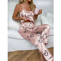 Ružové saténové pyžamo-281434-05
