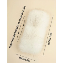 Biela kožušinová čelenka-297539-01