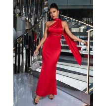 Červené saténové dlhé šaty-281529-016