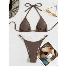 Hnedé plavky so zlatou aplikáciou-299612-01