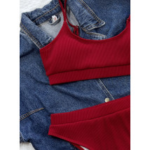 Červené dvojdielne plavky-325403-06