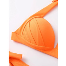 Neónovo-oranžové dvojdielne plavky-282791-011