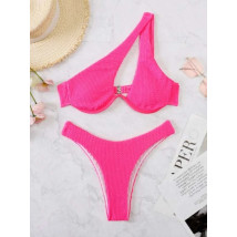 Neónovo-ružové dvojdielne plavky-282927-07