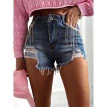 Modré rifľové kraťasy-302189-01