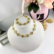 Dámska oceľová súprava pozlátená Olivia-322246-05