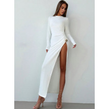 Biele elegantné šaty CHIC-314892-03