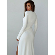 Biele elegantné šaty CHIC-314892-03