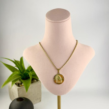 Oceľový náhrdelník s príveskam medailón Mária-321758-03