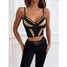 Čierny crop top-287464-010