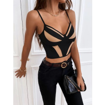 Čierny crop top-287464-010