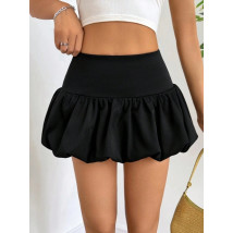 Čierna kraťasová sukňa PUFFY-307877-01