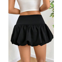 Čierna kraťasová sukňa PUFFY-307877-01