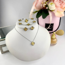 Dámska oceľová súprava s prsteňom Olivia-322268-03