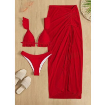 Červené plavky so sukňou-302496-02