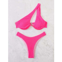 Neónovo-ružové dvojdielne plavky-282927-07