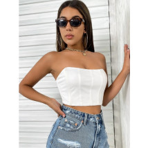 Biely korzetový crop top-269453-012
