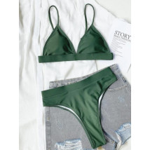 Zelené olivové dvojdielne plavky-283023-011