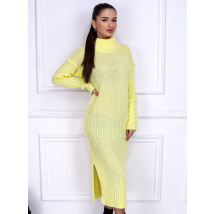Žlté pletené dlhé šaty-255815-01