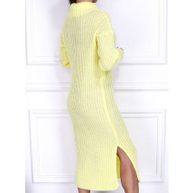Žlté pletené dlhé šaty-255815-01