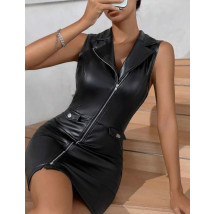 Čierne koženkové šaty-296935-02