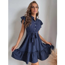 Bodkované modré šaty-288506-05