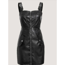 Čierne koženkové šaty-296941-02
