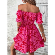 Ružové vzorované šaty-302430-03