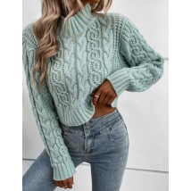 Zelený pletený sveter-297278-02