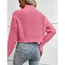 Ružový pletený sveter-297271-03
